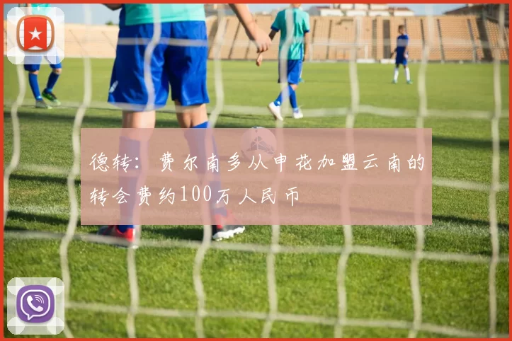 德转：费尔南多从申花加盟云南的转会费约100万人民币